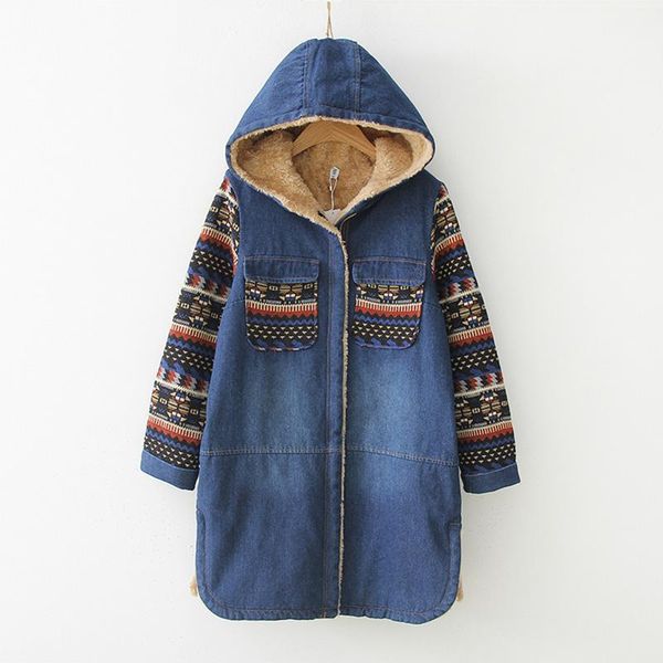 women's trench coats female cowboy jacket winter coat korean style medium long plus velvet thick splice denim big yards casual yf320, Tan;black
women's trench coats female cowboy jacket winter coat korean style medium long plus velvet thick splice denim big yards casual yf320, Tan;black