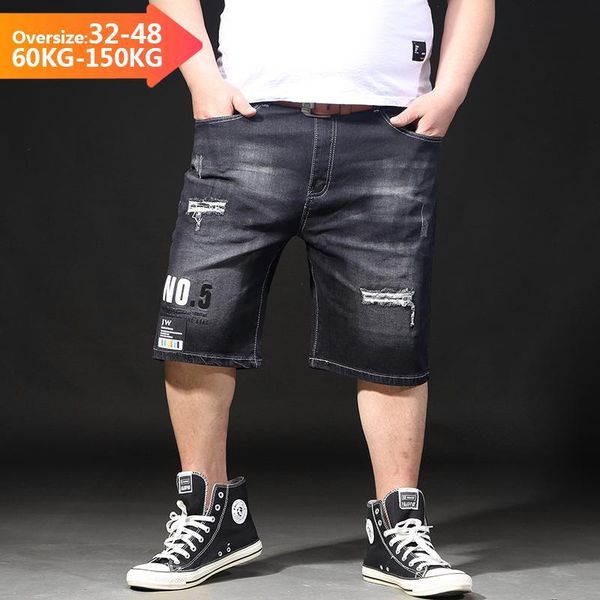 Men's Jeans Large Size 40 42 44 46 48 Loose Straight Ripped Shorts Summer Stretch Knee Length Black Denim Hole Male 8391, Blue
Men's Jeans Large Size 40 42 44 46 48 Loose Straight Ripped Shorts Summer Stretch Knee Length Black Denim Hole Male 8391, Blue