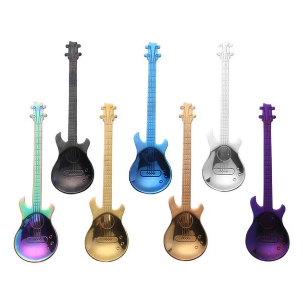 1pcs stainless steel guitar shaped love coffee spoon teaspoon children beautiful 7 colors tea use spoons
1pcs stainless steel guitar shaped love coffee spoon teaspoon children beautiful 7 colors tea use spoons