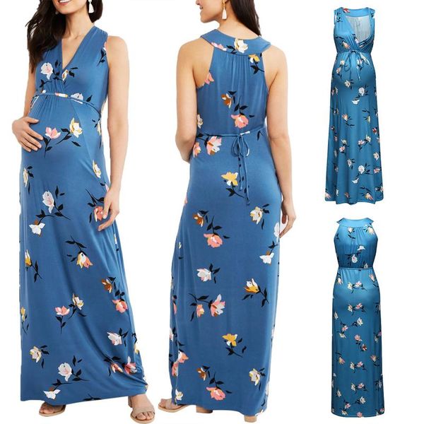 maternity dresses summer round neck sleeveless flower print can breastfeed vest dress pregnancy vestido embarazada verano, White
maternity dresses summer round neck sleeveless flower print can breastfeed vest dress pregnancy vestido embarazada verano, White