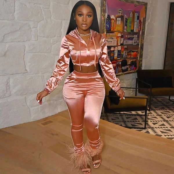 women's two piece pants satin tracksuit women 2 set sportwear hooded crop and pencil sweat suit joggers casual matching sets outfits, White
women's two piece pants satin tracksuit women 2 set sportwear hooded crop and pencil sweat suit joggers casual matching sets outfits, White