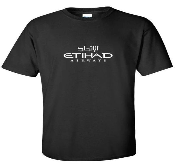 etihad airways white logo united arab emirates airline black cotton t-shirt, White;black
etihad airways white logo united arab emirates airline black cotton t-shirt, White;black