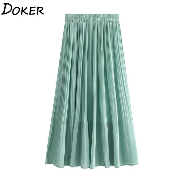 harajuku pleated high waist skirt female summer solid chiffon long skirts for women korean casual midi pleated skirt femme 210423, Black
harajuku pleated high waist skirt female summer solid chiffon long skirts for women korean casual midi pleated skirt femme 210423, Black