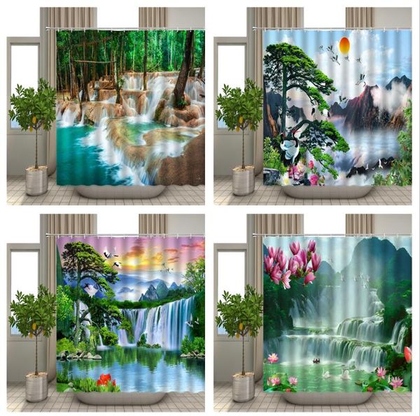 shower curtains 3d waterfall sea forest landscape bath curtain waterproof polyester fabric bathtub bathroom decor with hooks
shower curtains 3d waterfall sea forest landscape bath curtain waterproof polyester fabric bathtub bathroom decor with hooks