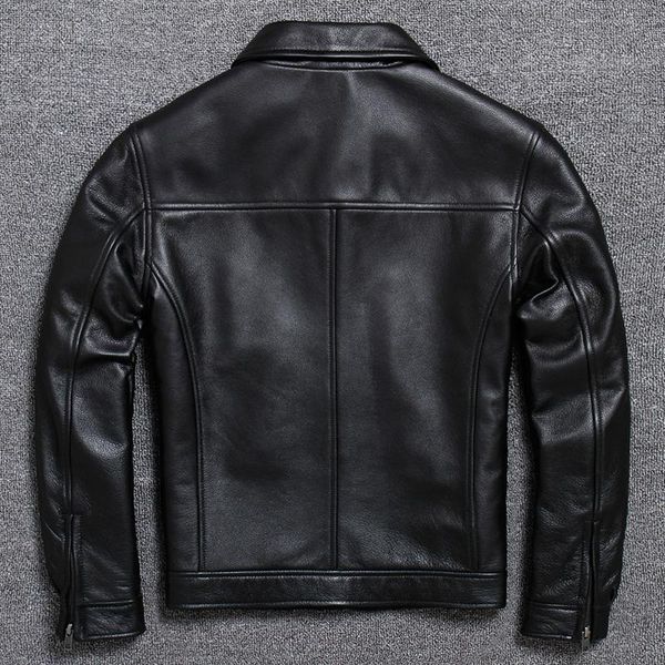 men's leather & faux short coat genuine cowhide casual real jacket men clothes 2021 chaqueta cuero hombre 26006, Black
men's leather & faux short coat genuine cowhide casual real jacket men clothes 2021 chaqueta cuero hombre 26006, Black