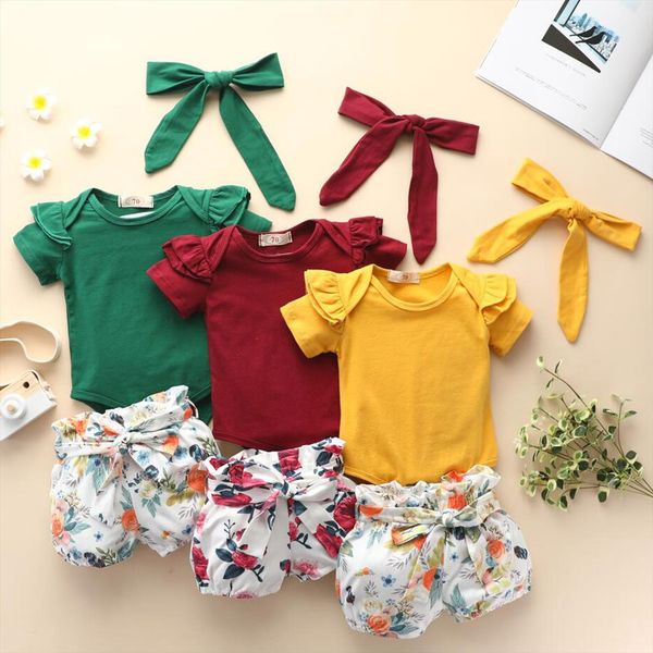 toddler kids baby girls clothing short sleeved floral shorts hair band clothes set, White
toddler kids baby girls clothing short sleeved floral shorts hair band clothes set, White