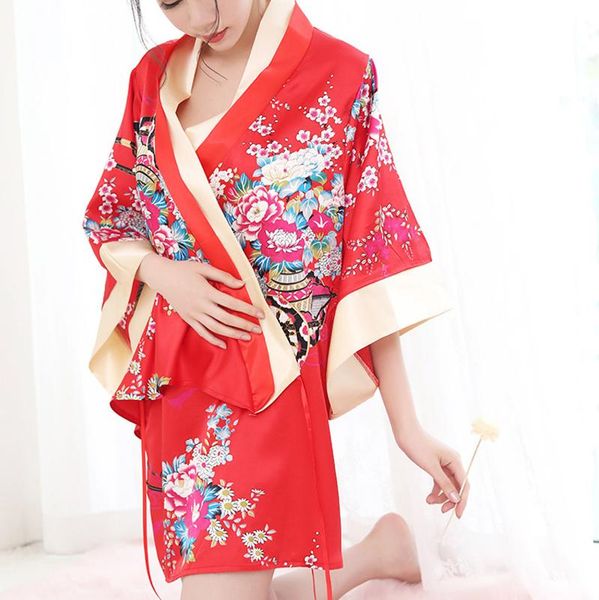 women's sleepwear cosplay suit kimono robes two pieces summer women satin thin cotton-silk homerwear flower printed poplin nightgown a5, Black;red
women's sleepwear cosplay suit kimono robes two pieces summer women satin thin cotton-silk homerwear flower printed poplin nightgown a5, Black;red