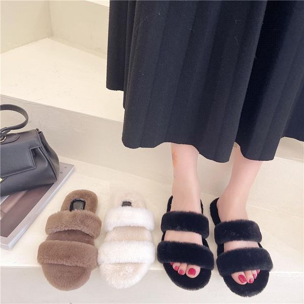 slippers style winter women cozy home faux fur flat warm female comfort soft non slip thick bottom open toe shoes size 35-42, Black
slippers style winter women cozy home faux fur flat warm female comfort soft non slip thick bottom open toe shoes size 35-42, Black