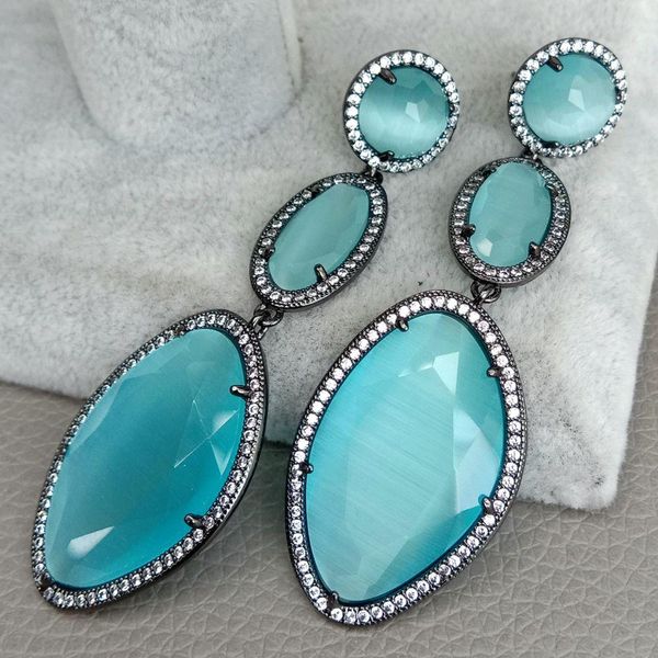 yygem multi shape faceted sky blue cat's eye cz pave gunmetal stud earrings classic rhinestone geometric women, Golden;silver
yygem multi shape faceted sky blue cat's eye cz pave gunmetal stud earrings classic rhinestone geometric women, Golden;silver
