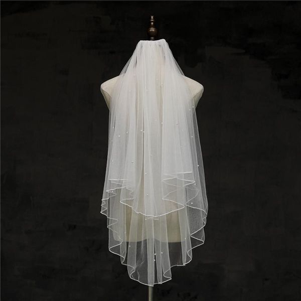 bridal veils white ivory wedding pearl veil mariage accessories bride short voile, Black
bridal veils white ivory wedding pearl veil mariage accessories bride short voile, Black