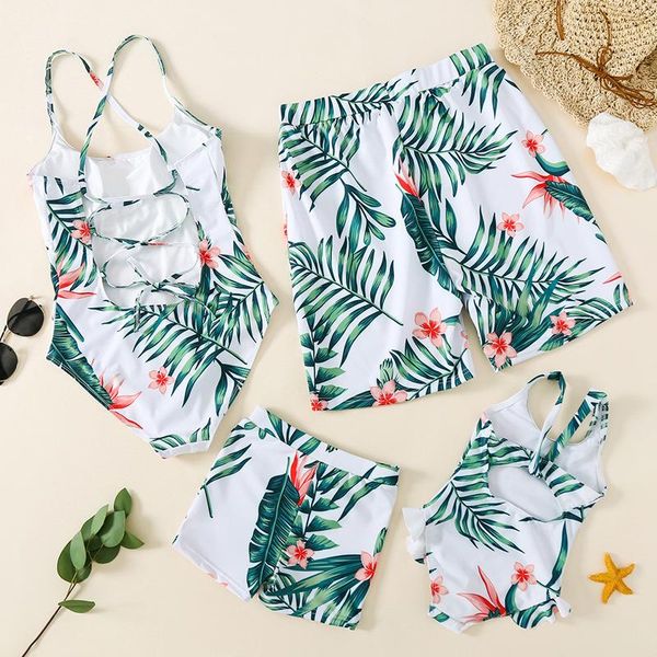 family matching outfits beachwear women girls bikini set summer men bos swimming shorts floral printed swimwear swimsuit, Blue
family matching outfits beachwear women girls bikini set summer men bos swimming shorts floral printed swimwear swimsuit, Blue