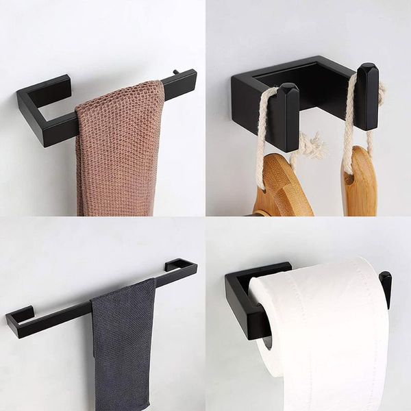 towel racks house 1 set bar black wall mounted single washroom rack hanging holder accessories bathroom square