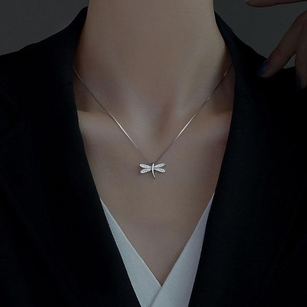 chains 925 sterling silver micro zircon dragonfly necklace female fashion clavicle chain daily jewelry gifts
chains 925 sterling silver micro zircon dragonfly necklace female fashion clavicle chain daily jewelry gifts