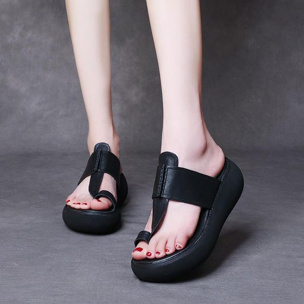 slippers yourseason genuine leather ladies summer wedges leisure shoes outside slides 2021 women handmade vintage, Black
slippers yourseason genuine leather ladies summer wedges leisure shoes outside slides 2021 women handmade vintage, Black
