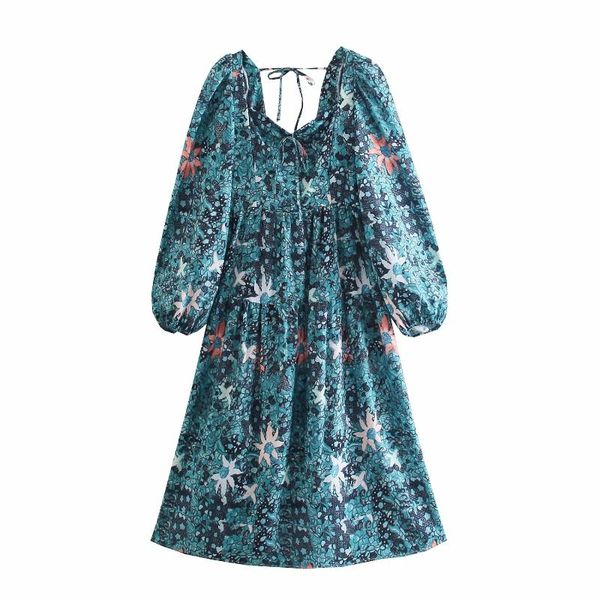 casual dresses spring women party ruched bow tie dress elegance fashion retro printed floral midi puff sleeve vintage vestidos 2021, Black;gray
casual dresses spring women party ruched bow tie dress elegance fashion retro printed floral midi puff sleeve vintage vestidos 2021, Black;gray