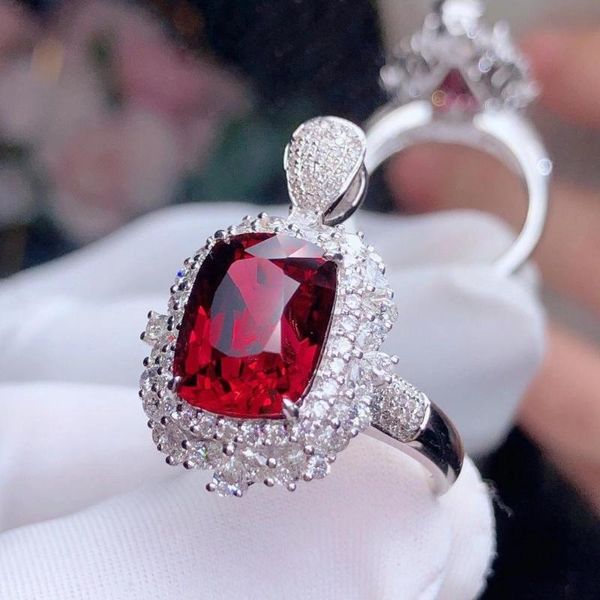 cluster rings h912 spinel ring fine jewelry real 18k gold au750 natural gemstones 5.11ct diamonds female anniversary gift, Golden;silver
cluster rings h912 spinel ring fine jewelry real 18k gold au750 natural gemstones 5.11ct diamonds female anniversary gift, Golden;silver