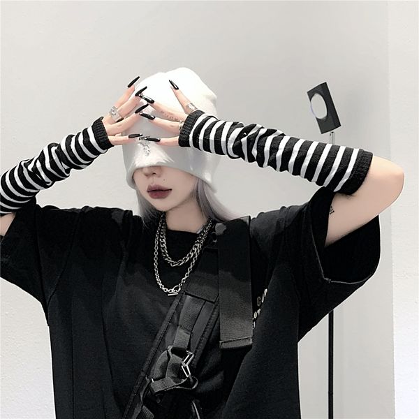 women fashion lady striped gloves warmer knitted long fingerless glove elbow mittens christmas accessories gift, Blue;gray
women fashion lady striped gloves warmer knitted long fingerless glove elbow mittens christmas accessories gift, Blue;gray