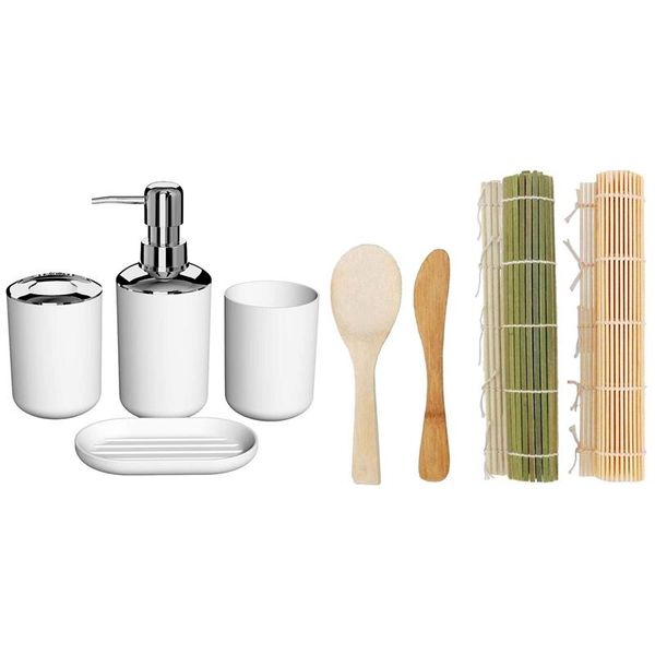 promotion sushi mold, rice roll mold cooking tools set with 4 pcs plastic bathroom accessory set,bath toilet brush liquid soap dispenser
promotion sushi mold, rice roll mold cooking tools set with 4 pcs plastic bathroom accessory set,bath toilet brush liquid soap dispenser