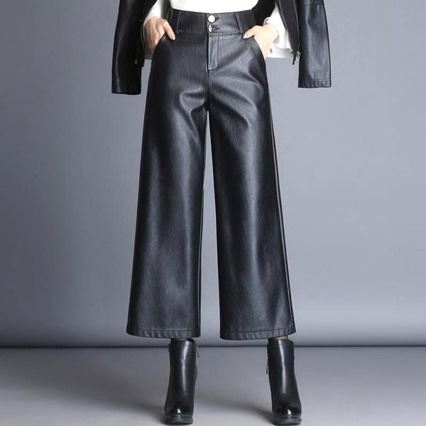 women's pants & capris winter fall fashion woman high waisted wide leg loose black pu leather , autumn spring female women 4xl casual t, Black;white
women's pants & capris winter fall fashion woman high waisted wide leg loose black pu leather , autumn spring female women 4xl casual t, Black;white