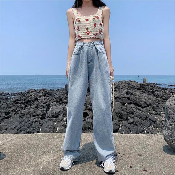femme straight loose casual wide light blue denim pants summer fashion high waist jeans women's
femme straight loose casual wide light blue denim pants summer fashion high waist jeans women's