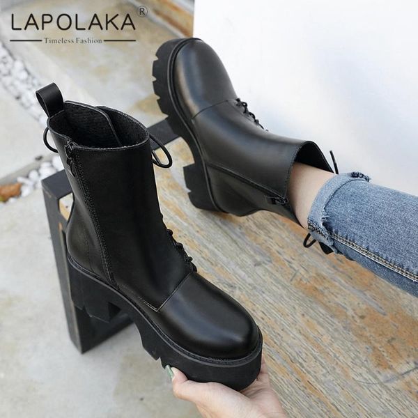 boots lapolaka 2021 great quality motorcycle women shoes chic shoelace platform trendy ladies booties, Black
boots lapolaka 2021 great quality motorcycle women shoes chic shoelace platform trendy ladies booties, Black
