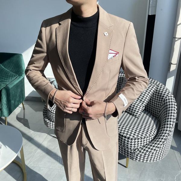 men's suits & blazers 2021 costume homme clothing luxury party stage suit groomsmen regular fit tuxedo 2 peice set (jacket+trousers), White;black
men's suits & blazers 2021 costume homme clothing luxury party stage suit groomsmen regular fit tuxedo 2 peice set (jacket+trousers), White;black