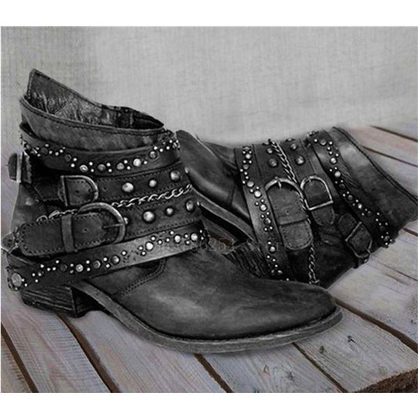 dress shoes women ankle boots low heels vintage pu leather gladiator booties rivets buckle deco woman mujer zapatos botas, Black
dress shoes women ankle boots low heels vintage pu leather gladiator booties rivets buckle deco woman mujer zapatos botas, Black