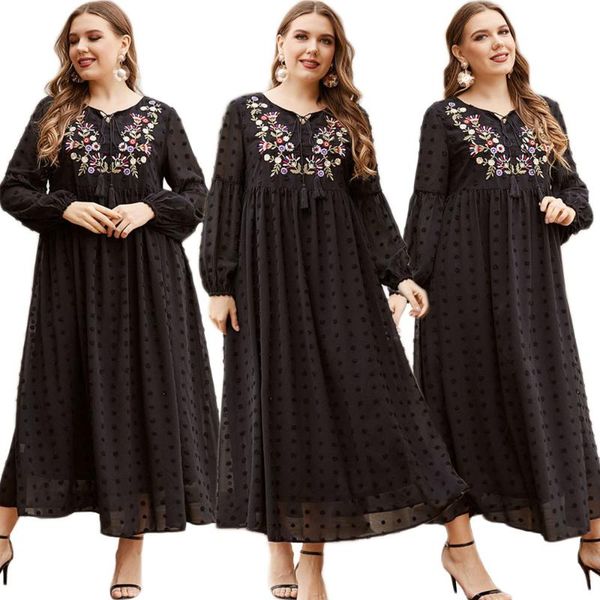 ethnic clothing plus size muslim women embroidery spring summer long dress black abaya islamic middle east dubai arab ramadan vintage, Red
ethnic clothing plus size muslim women embroidery spring summer long dress black abaya islamic middle east dubai arab ramadan vintage, Red