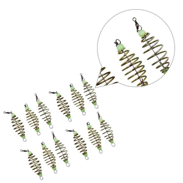 fishing accessories 12pcs spring fshing bait trap with luminous bead olive shape cage
fishing accessories 12pcs spring fshing bait trap with luminous bead olive shape cage