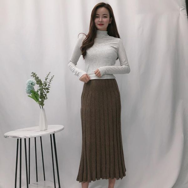 office skirt warm women pencil ladies high waist bodycon knitted pleated maxi long skirts, Black
office skirt warm women pencil ladies high waist bodycon knitted pleated maxi long skirts, Black
