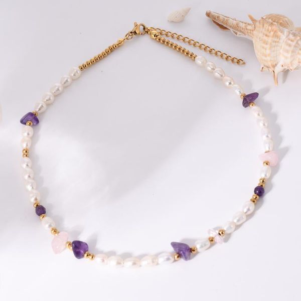 pendant necklaces trendy beaded pearl necklace dainty stainless steel beads delicate choker gold party jewelry for women factory direct whol, Silver 
pendant necklaces trendy beaded pearl necklace dainty stainless steel beads delicate choker gold party jewelry for women factory direct whol, Silver