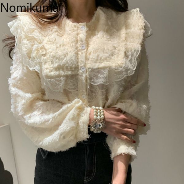 nomikuma elegant lace patchwork shirts single breasted long sleeve blouses women korean style sweet blusas mujer 3d383 210514, White
nomikuma elegant lace patchwork shirts single breasted long sleeve blouses women korean style sweet blusas mujer 3d383 210514, White