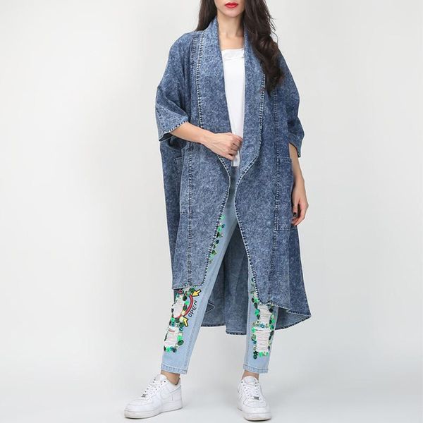 women's jackets denim windbreaker lapel collar half sleeve pocket female trench coats 2021 autumn fashion clothin, Black;brown
women's jackets denim windbreaker lapel collar half sleeve pocket female trench coats 2021 autumn fashion clothin, Black;brown