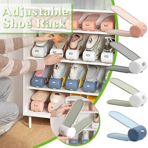 creative plastic double-layer shoes storage rack adjustable shoe bracket simple household support home organizer clothing & wardrobe
creative plastic double-layer shoes storage rack adjustable shoe bracket simple household support home organizer clothing & wardrobe