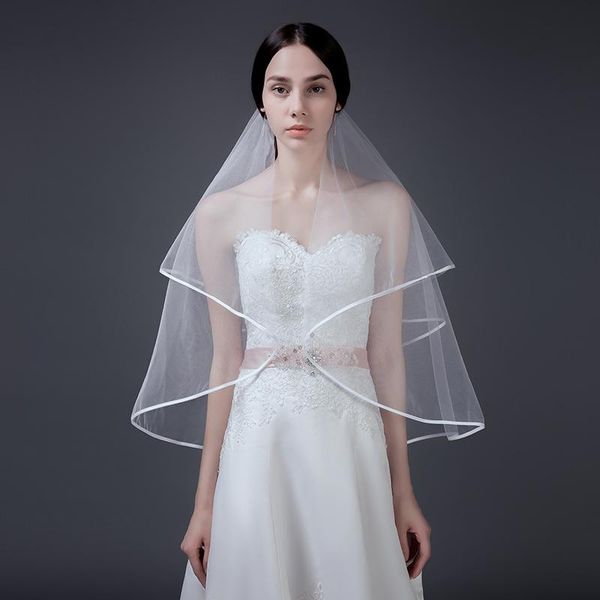 bridal veils 2021 simple tulle wedding accessories white ivory beige two layers bride with comb ribbon veil, Black
bridal veils 2021 simple tulle wedding accessories white ivory beige two layers bride with comb ribbon veil, Black