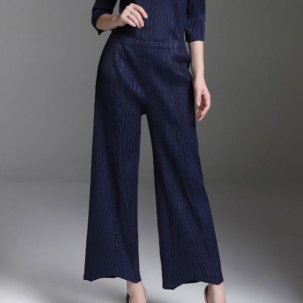 women's pants & capris imucci 2021 spring loose solid pleated long fashion office lady style mutil color high waist straight tm1611, Black;white
women's pants & capris imucci 2021 spring loose solid pleated long fashion office lady style mutil color high waist straight tm1611, Black;white