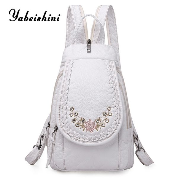 backpack for women white leather school bag teenage girls female travel mochila 211025
backpack for women white leather school bag teenage girls female travel mochila 211025