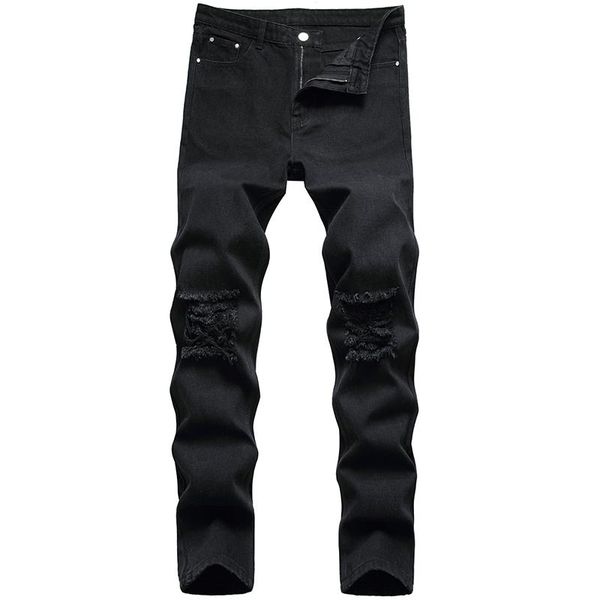 european and american trend men slim black ripped denim pants casual trendy motorcycle jeans men's, Blue
european and american trend men slim black ripped denim pants casual trendy motorcycle jeans men's, Blue