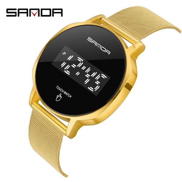 wristwatches sanda digital watch for men waterproof stainless steel mesh screen touch sport watches led electronic wrist clock gold sell, Slivery;brown
wristwatches sanda digital watch for men waterproof stainless steel mesh screen touch sport watches led electronic wrist clock gold sell, Slivery;brown