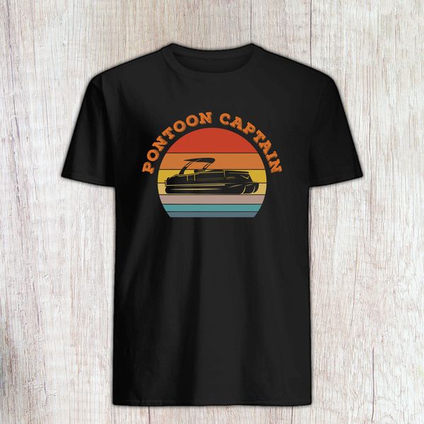 pontoon captain boating retro gift shirt - pontoon captain t shirt vitnage, White;black 
pontoon captain boating retro gift shirt - pontoon captain t shirt vitnage, White;black
