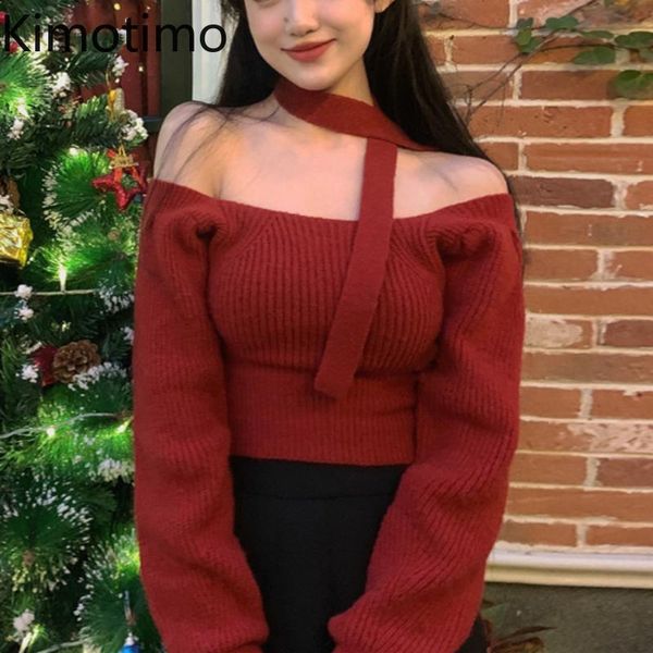 sweater women long sleeve lace up casual slim red party clubwear korean sweet elegant 2021 knit pullovers women's sweaters, White;black 
sweater women long sleeve lace up casual slim red party clubwear korean sweet elegant 2021 knit pullovers women's sweaters, White;black