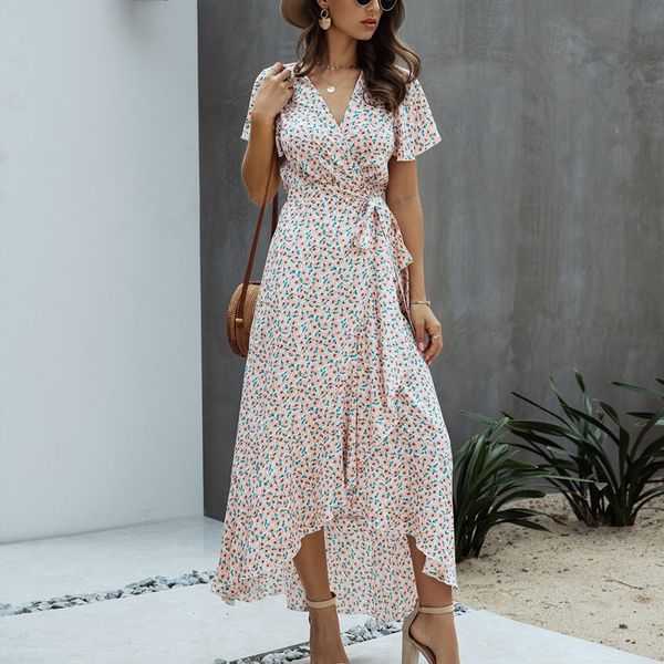 jumpsuits printing dot v-neck ruffles maxi women summer short sleeve holiday beach sun ladies lace up slim party es, Black;white
jumpsuits printing dot v-neck ruffles maxi women summer short sleeve holiday beach sun ladies lace up slim party es, Black;white