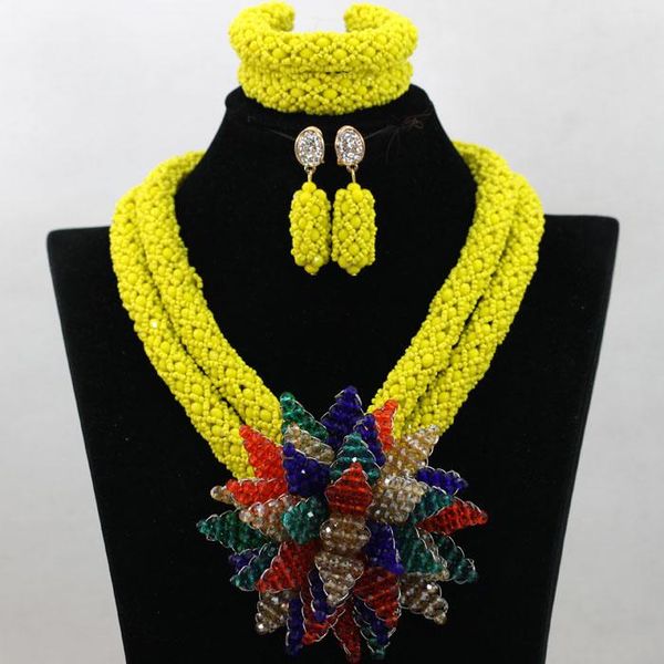 earrings & necklace 2021 floral african yellow crystal beads jewelry set fashion nigerian wedding qw443, Silver
earrings & necklace 2021 floral african yellow crystal beads jewelry set fashion nigerian wedding qw443, Silver