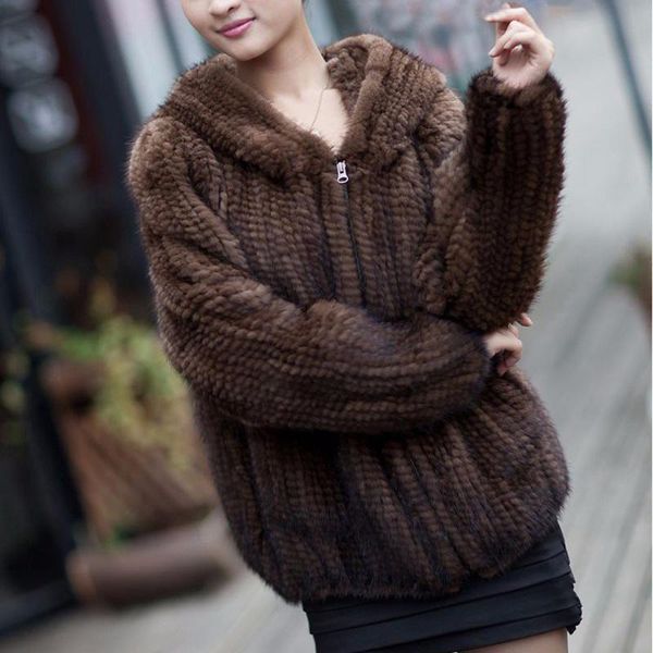 women's & faux leather fashion knitted coat hooded real genuine jacket autumn winter 100% natural overcoat bm9q, Black
women's & faux leather fashion knitted coat hooded real genuine jacket autumn winter 100% natural overcoat bm9q, Black