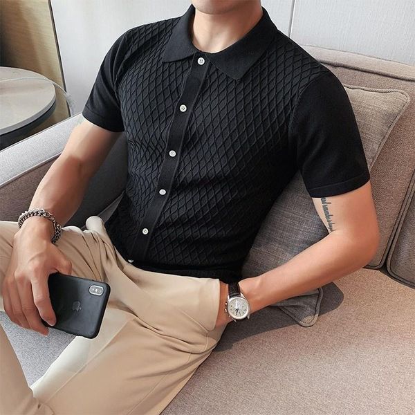 men's t-shirts mens summer single breasted short sleeve knitted business man office work casual slim fit knitwear tees fashion t-sh, White;black
men's t-shirts mens summer single breasted short sleeve knitted business man office work casual slim fit knitwear tees fashion t-sh, White;black