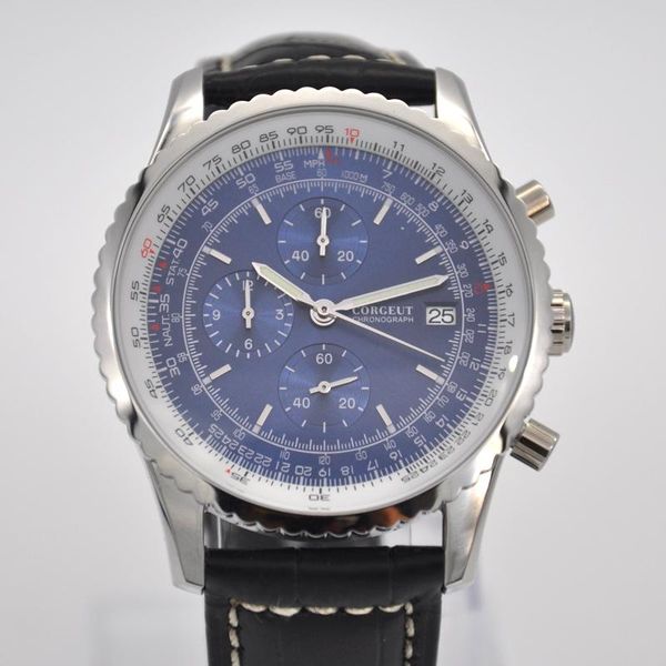 wristwatches 46mm corgeut mens watches luminous blue watch men leather chronograph quartz for male clock auto date, Slivery;brown
wristwatches 46mm corgeut mens watches luminous blue watch men leather chronograph quartz for male clock auto date, Slivery;brown