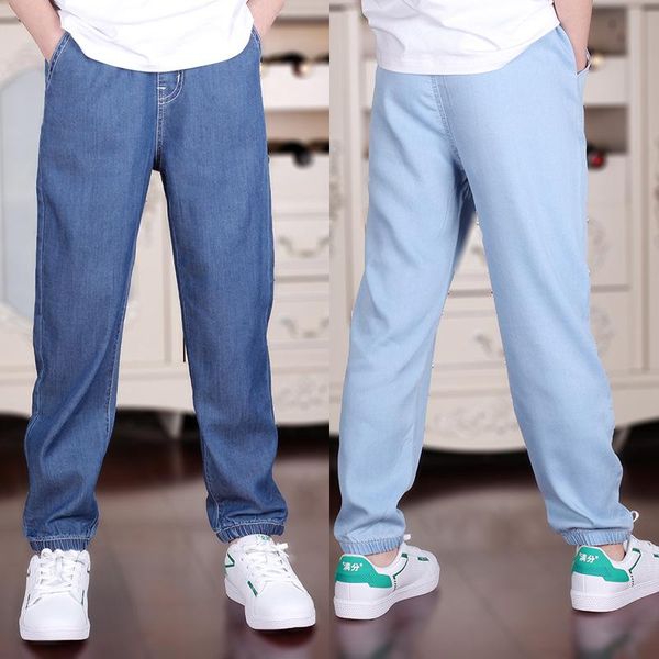 110-180 boy summer thin jeans tencel solid soft cowboy pants 2021 children teens clothes high quality, Blue
110-180 boy summer thin jeans tencel solid soft cowboy pants 2021 children teens clothes high quality, Blue