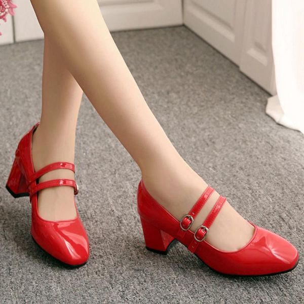 sweet plus size 43 elegant chunky heels women shoes buckle strap mary janes office lady dating girls lolita pumps dress, Black
sweet plus size 43 elegant chunky heels women shoes buckle strap mary janes office lady dating girls lolita pumps dress, Black