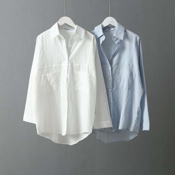oversized summer blouses womens casual shirts pockets long sleeve relaxed loose female blue white soft thin cotton blouse
oversized summer blouses womens casual shirts pockets long sleeve relaxed loose female blue white soft thin cotton blouse