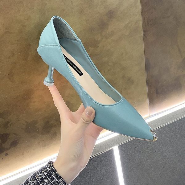 luxury dress shoes high 2021 spring and autumn korean fashion soft leather comfortable single sho pointed thin heels profsional women's, Black
luxury dress shoes high 2021 spring and autumn korean fashion soft leather comfortable single sho pointed thin heels profsional women's, Black